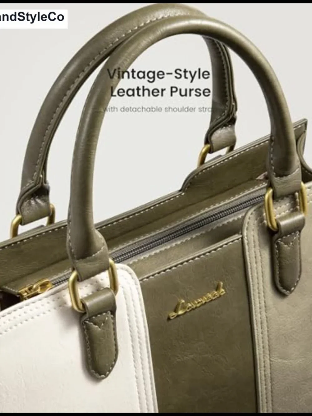 Vintage Leather Satchel Shoulder Bag Top Handle Crossbody Purse